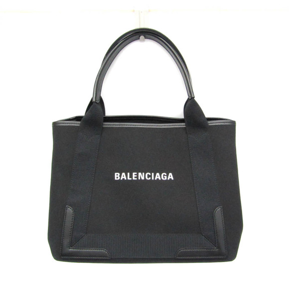Balenciaga Navy Cabas S 339933 Men,Women Canvas,Leather Handbag,Tote Bag Black - Picture 1 of 10